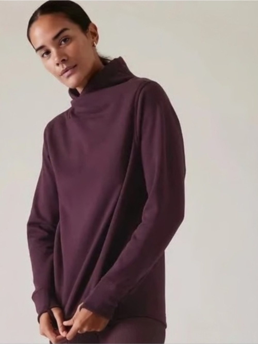 NWT Athleta Cozy Karma Twist Neck Sweatshirt